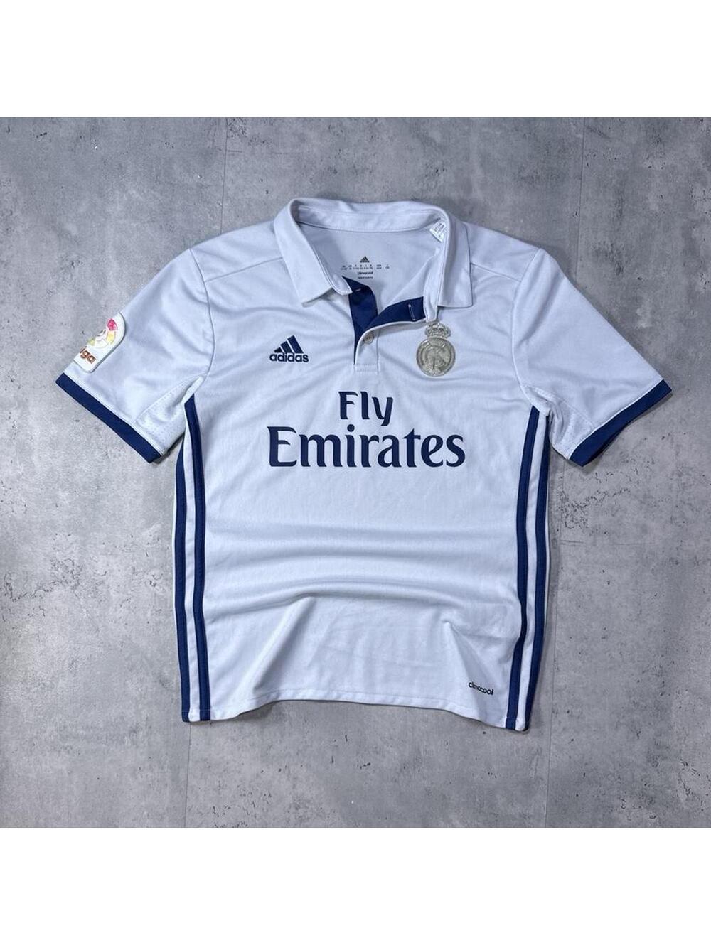 Y2K Real Madrid 2016 Adidas 00s White Kids Jersey Shirt